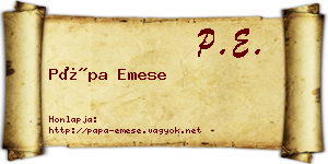Pápa Emese névjegykártya