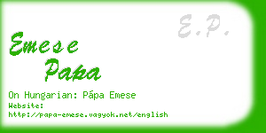 emese papa business card